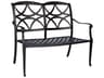 Wiltshire Cast Aluminum Outdoor Bench with Cushion