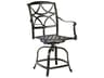 Wiltshire Cast Aluminum Swivel Outdoor Patio Counter Stool with Cushion