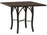 Thatch Aluminum Square Outdoor Bistro Table with Umbrella Hole