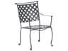 Maddox Wrought Iron Stackable Outdoor Patio Dining Arm Chair