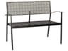 New Century Wrought Iron Patio Bench with Cushion