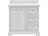 Derby Chrome Single Sink Carrara White Marble Countertop Bath Vanity In Pure White