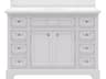 Derby Single Sink Carrara White Marble Countertop Bath Vanity In Pure White