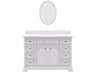 Derby Single Sink Carrara White Marble Countertop Bath Vanity In Pure White with Oval Mirror (S)