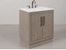 Hugo Vanity in Grey Oak with Hook Faucet