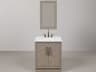 Hugo Vanity in Grey Oak with Gooseneck Faucet and Mirror