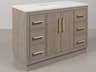 Hugo Vanity in Grey Oak and Satin Gold Hardware