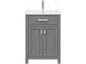Myra Integrated Ceramic Sink Top Bath Vanity in Cashmere Grey
