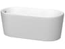 Ursula Matte White Bathtub with Drain and Overflow