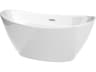 Dorrit White Bathtub with Drain and Overflow