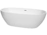 Juno White Bathtub with Drain and Overflow