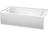 Grayley White Bathtub with Left-Hand Drain and Overflow Trim
