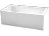 Grayley White Bathtub with Right-Hand Drain and Overflow Trim