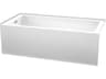 Grayley White Bathtub with Left-Hand Drain and Overflow Trim