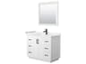 Miranda 42" White Vanity with 34" Mirror