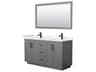 Miranda 60" Dark Gray Vanity with 58" Mirror