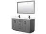 Miranda 60" Dark Gray Vanity with 58" Mirror