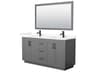 Miranda 66" Dark Gray Vanity with 58" Mirror