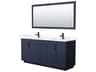 Miranda 72" Dark Blue Vanity with 70" Mirror