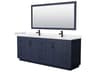 Miranda 84" Dark Blue Vanity with 70" Mirror