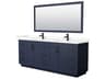 Miranda 84" Dark Blue Vanity with 70" Mirror
