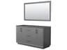 Strada 59" Dark Gray Vanity with 58" Mirror