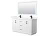 Strada 60" White Vanity with 58" Mirror