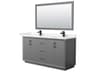 Strada 66" Dark Gray Vanity with 58" Mirror