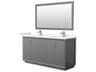 Strada 66" Dark Gray Vanity with 58" Mirror