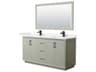 Strada 66" Light Green Vanity with 58" Mirror