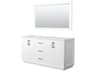 Strada 65" White Vanity with 58" Mirror