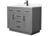 Beckett-TK 42" Dark Gray Vanity with Toe Kick