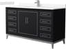 Marlena 60" Black Vanity