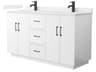 Elan-TK 60" White Vanity with Toe Kick