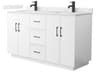 Elan-TK 60" White Vanity with Toe Kick