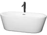 Mermaid White Bathtub with Polished Chrome Trim and Floor Mounted Faucet