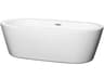 Mermaid White Bathtub with Drain and Overflow