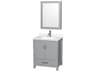 Sheffield 30" Gray Vanity with Medicine Cabinet