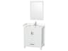 Sheffield 30" White Vanity with 24" Mirror