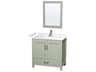 Sheffield 36" Light Green Vanity with 24" Mirror