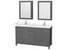 Sheffield 60" Dark Gray Vanity with Medicine Cabinet