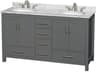 Sheffield 60" Dark Gray Vanity