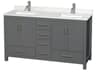 Sheffield 60" Dark Gray Vanity