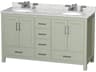 Sheffield 60" Light Green Vanity