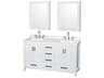 Sheffield 60" White Vanity with Medicine Cabinet