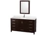 Sheffield 60" Espresso Vanity with Medicine Cabinet