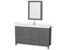 Sheffield 60" Dark Gray Vanity with Medicine Cabinet