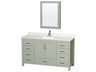 Sheffield 60" Light Green Vanity with Medicine Cabinet