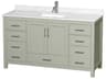 Sheffield 60" Light Green Vanity