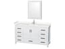 Sheffield 60" White Vanity with Medicine Cabinet